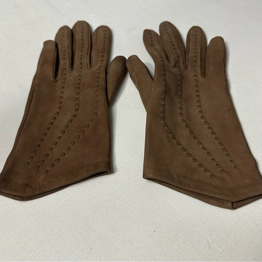Vintage Gant Jonquet Brown Suede Driving Gloves